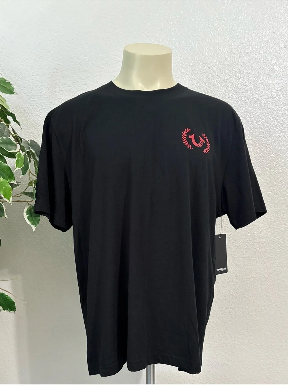 True Religion Black Graphic 'World Tour' Backprint Tee